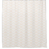 Beige en witte diamantpatroon douchegordijn (Voorkant)