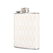 Beige en witte diamantpatroon heupfles (Links)