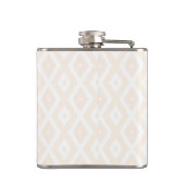 Beige en witte diamantpatroon heupfles (Achterkant)