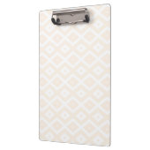 Beige en witte diamantpatroon klembord (Links)