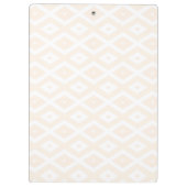 Beige en witte diamantpatroon klembord (Achterkant)