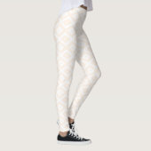 Beige en witte diamantpatroon leggings (Rechts)