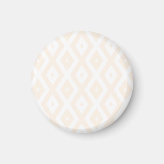 Beige en witte diamantpatroon magneet (Voorkant)