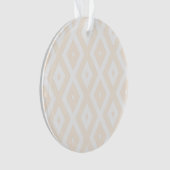 Beige en witte diamantpatroon ornament (voorkant)