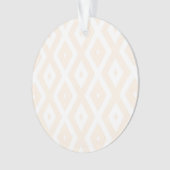 Beige en witte diamantpatroon ornament (voorkant)
