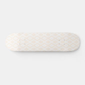 Beige en witte diamantpatroon persoonlijk skateboard (Horizontaal)