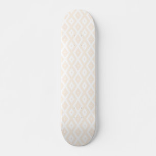 Beige en witte diamantpatroon persoonlijk skateboard