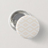 Beige en witte diamantpatroon ronde button 3,2 cm (Voorkant /achterkant)
