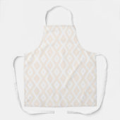 Beige en witte diamantpatroon schort (Voorkant)