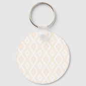 Beige en witte diamantpatroon sleutelhanger (Voorkant)