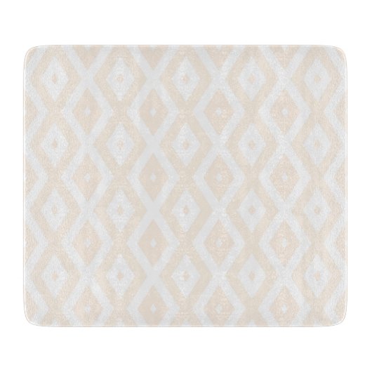 Beige en witte diamantpatroon snijplank (Voorkant)