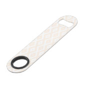 Beige en witte diamantpatroon speed flessenopener (Voorkant Gekanteld)