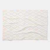 Beige en witte diamantpatroon theedoek (Horizontaal)