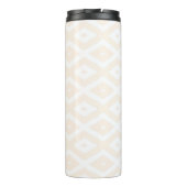 Beige en witte diamantpatroon thermosbeker (Achterkant)