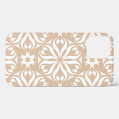Beige en witte florale ornament. Naadloze patterna Case-Mate iPhone Case (Achterkant (horizontaal))