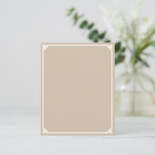 Beige en witte Griekse sleutelrand papiersheet (Staand voorkant)