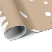 Beige en witte kerstboom cadeaupapier (Rol Hoek)