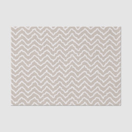 Beige en witte kronkelende chevron zigzag patroon tissuepapier