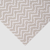 Beige en witte kronkelende chevron zigzag patroon tissuepapier (Detail)