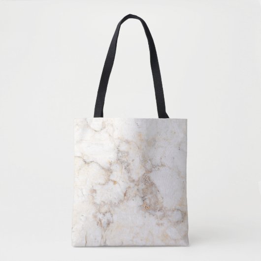 Beige en witte marmer tote bag (Voorkant)