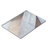 Beige en witte oppervlakte notitieboek (Linkerzijde)