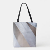 Beige en witte oppervlakte tote bag (Achterkant)