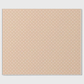 Beige en witte Polka Dot Pattern Cadeaupapier (Vlak)