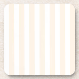 Beige en witte snoepjes strepen bier onderzetter