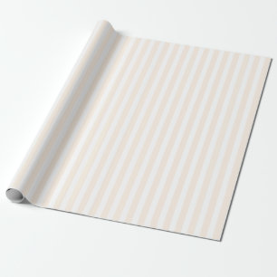 Beige en witte snoepjes strepen cadeaupapier