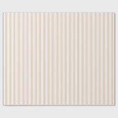 Beige en witte snoepjes strepen cadeaupapier (Vlak)