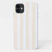 Beige en witte snoepjes strepen Case-Mate iPhone case (Achterkant)