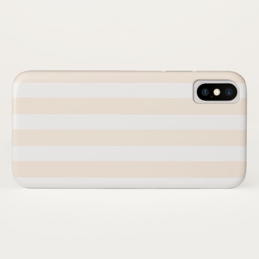 Beige en witte snoepjes strepen Case-Mate iPhone case (Achterkant (horizontaal))