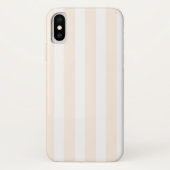 Beige en witte snoepjes strepen Case-Mate iPhone case (Achterkant)