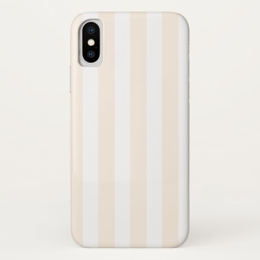 Beige en witte snoepjes strepen Case-Mate iPhone case (Achterkant)