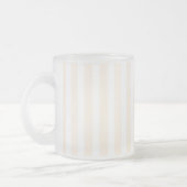 Beige en witte snoepjes strepen matglas koffiemok (Links)