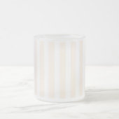 Beige en witte snoepjes strepen matglas koffiemok (Center)