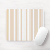 Beige en witte snoepjes strepen muismat (Met muis)