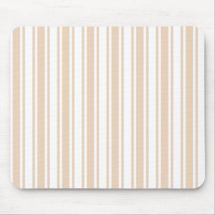 Beige en witte snoepjes strepen muismat