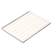 Beige en witte snoepjes strepen notitieboek (Linkerzijde)