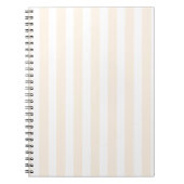 Beige en witte snoepjes strepen notitieboek (Voorkant)
