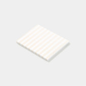 Beige en witte snoepjes strepen post-it® notes (Schuin)