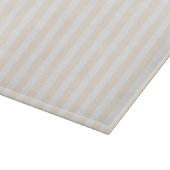 Beige en witte snoepjes strepen snijplank (Hoek)