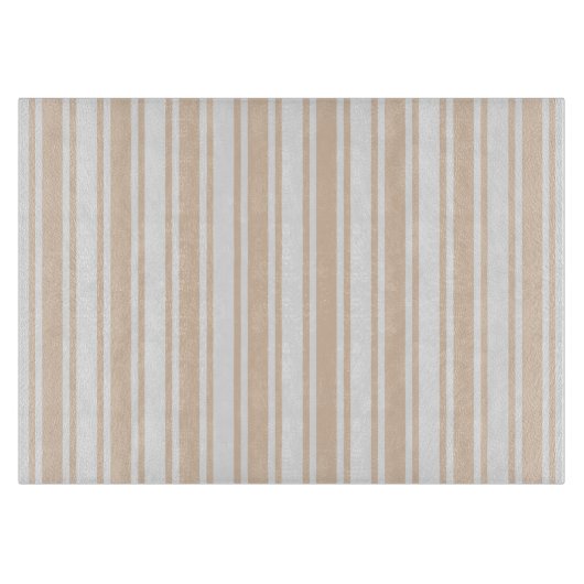 Beige en witte snoepjes strepen snijplank (Voorkant)