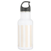 Beige en witte snoepjes strepen waterfles (Voorkant)