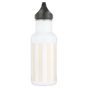 Beige en witte snoepjes strepen waterfles