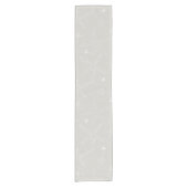 Beige en witte Starfish & Sand Dollar Table Runner Korte Tafelloper (Voorkant)