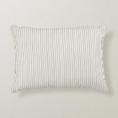 Beige en witte streep accent kussen (Voorkant)