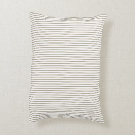 Beige en witte streep accent kussen (Achterkant (Verticaal))