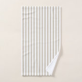 Beige en witte streep bad handdoek (Handdoek)
