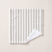 Beige en witte streep bad handdoek (Wasdoekje)